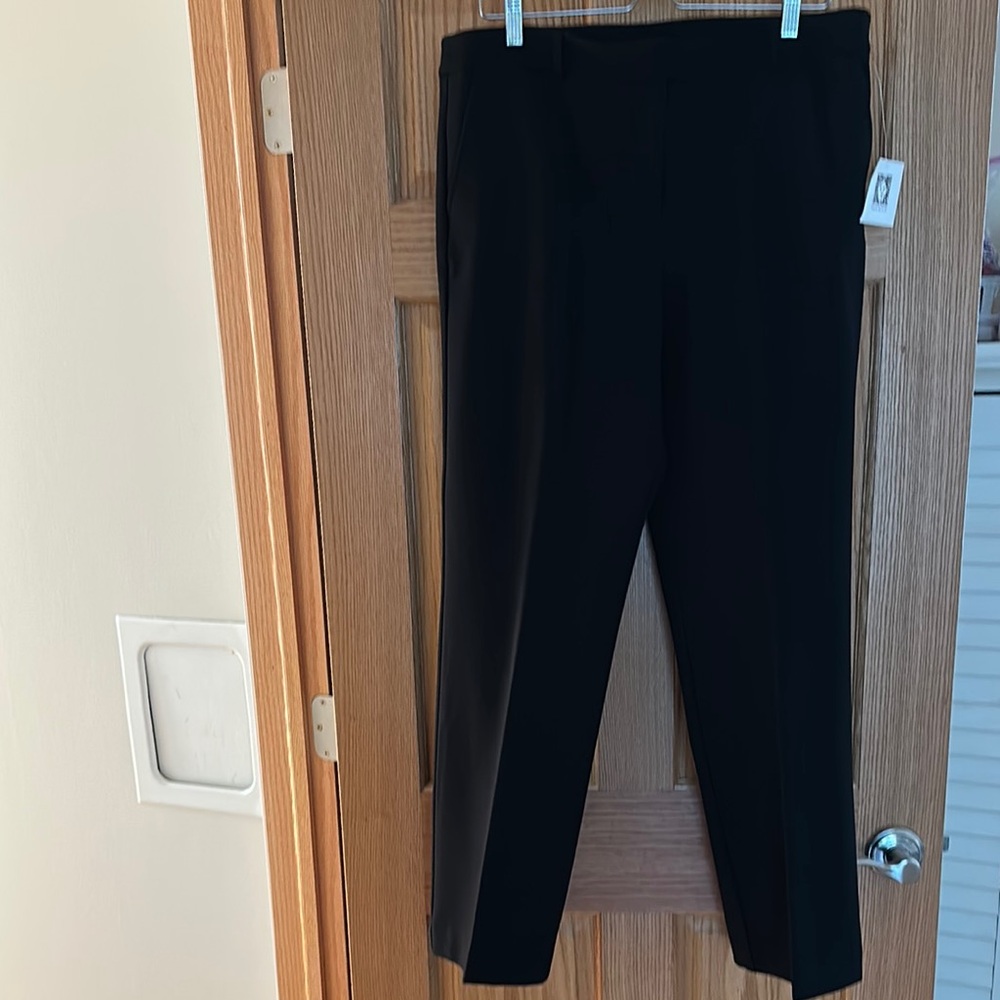 Anne Klein Black Straight Leg Pants